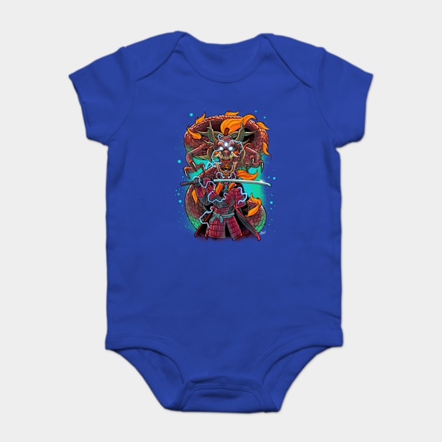 Samurai Dragon Baby Bodysuit by JackComicArt